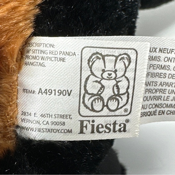Fiesta Red Panda Fox Black Brown 16" Plush Stuffed Animal Toy Clean - Picture 2 of 12
